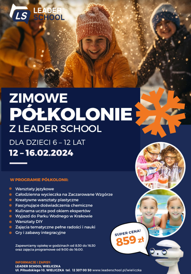 Zimowe Półkolonie w Leader School! w Wieliczce - Leader School